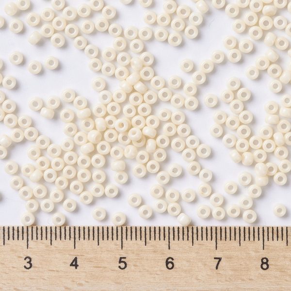 SEED JP0009 RR3324 3 RR3324 Opaque OldLace MIYUKI Round Rocailles Beads 8/0 (8-3324), 3mm, Hole: 1mm, 10g/tube