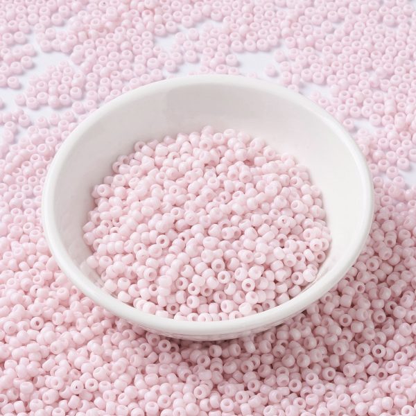 SEED JP0009 RR3326 RR3326 Opaque Misty Rose MIYUKI Round Rocailles Beads 8/0 (8-3326), 3mm, Hole: 1mm, 10g/tube