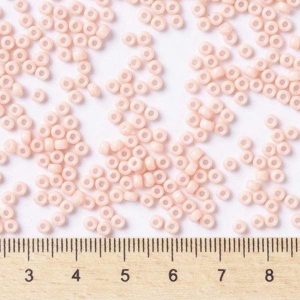 SEED JP0009 RR3327 3 RR3327 Dyed Opaque Salmon MIYUKI Round Rocailles Beads 8/0 (8-3327), 3mm, Hole: 1mm, 10g/tube