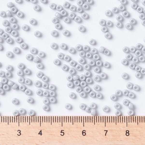 SEED JP0009 RR3331 2 RR3331 Opaque Ghost Gray MIYUKI Round Rocailles Beads 8/0 (8-3331), 3mm, Hole: 1mm, 10g/tube