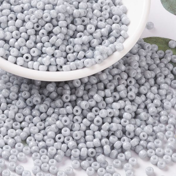 SEED JP0009 RR3331 3 RR3331 Opaque Ghost Gray MIYUKI Round Rocailles Beads 8/0 (8-3331), 3mm, Hole: 1mm, 10g/tube