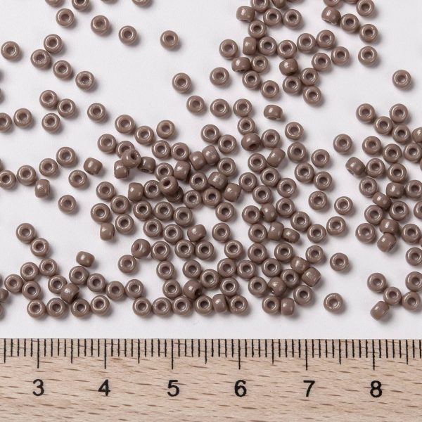 SEED JP0009 RR4455 2 0 RR4455 Duracoat Dyed Opaque Beige MIYUKI Round Rocailles Beads 8/0 (8-4455), 3mm, Hole: 1mm; about 4333pcs/50g