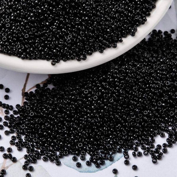 SEED JP0010 RR0401 3 RR401 Black MIYUKI Round Rocailles Beads 15/0 (15-401), 1.5mm, Hole: 0.7mm; about 5555pcs/tube, 10g/tube