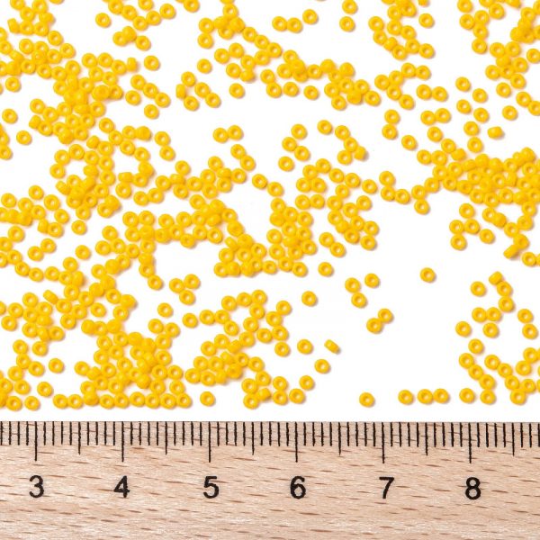 SEED JP0010 RR0404D 2 RR404D Opaque Dark Yellow MIYUKI Round Rocailles Beads 15/0 (15-404D), 1.5mm, Hole: 0.7mm; about 5555pcs/tube, 10g/tube