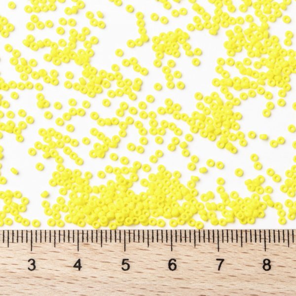 SEED JP0010 RR0404 2 RR404 Opaque Yellow MIYUKI Round Rocailles Beads 15/0 (15-404), 1.5mm, Hole: 0.7mm; about 5555pcs/tube, 10g/tube