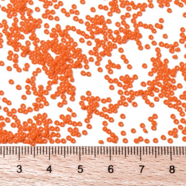 SEED JP0010 RR0406 2 RR406 Opaque Orange MIYUKI Round Rocailles Beads 15/0 (15-406), 1.5mm, Hole: 0.7mm; about 5555pcs/tube, 10g/tube