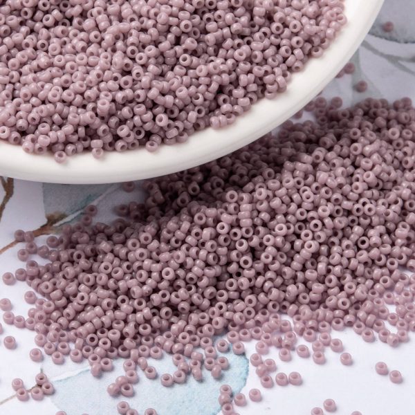 SEED JP0010 RR0410 3 RR410 Opaque Mauve MIYUKI Round Rocailles Beads 15/0 (15-410), 1.5mm, Hole: 0.7mm; about 5555pcs/tube, 10g/tube