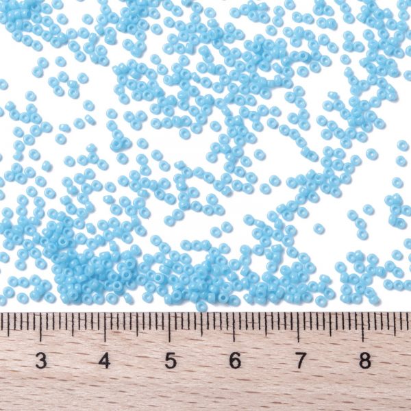 SEED JP0010 RR0413 2 RR413 Opaque Turquoise Blue MIYUKI Round Rocailles Beads 15/0 (15-413), 1.5mm, Hole: 0.7mm; about 5555pcs/tube, 10g/tube