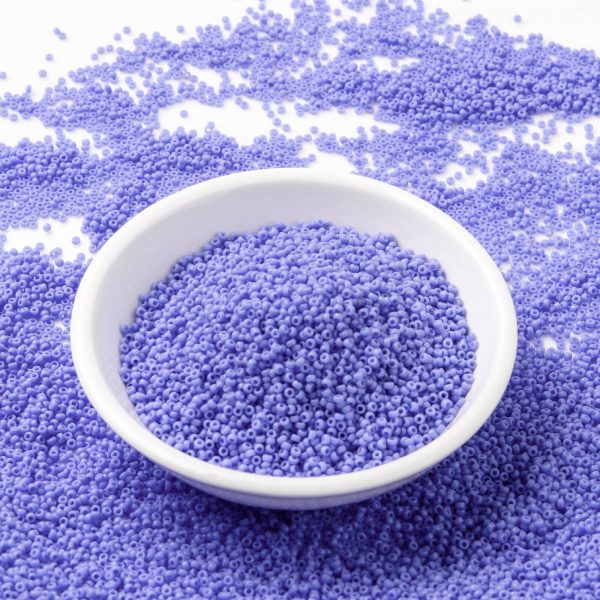SEED JP0010 RR0417L RR417L Opaque Periwinkle MIYUKI Round Rocailles Beads 15/0 (15-417L), 1.5mm, Hole: 0.7mm; about 5555pcs/tube, 10g/tube
