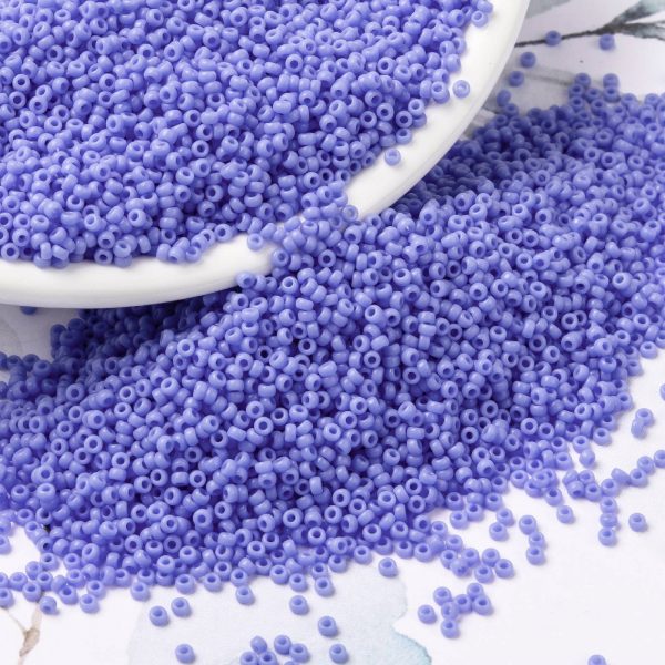 SEED JP0010 RR0417L 3 RR417L Opaque Periwinkle MIYUKI Round Rocailles Beads 15/0 (15-417L), 1.5mm, Hole: 0.7mm; about 5555pcs/tube, 10g/tube