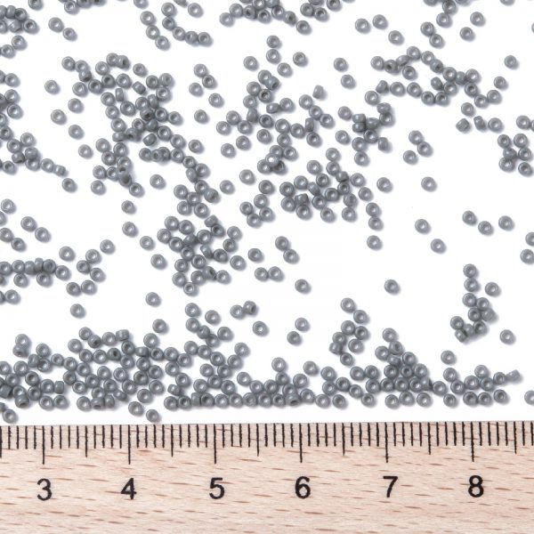 SEED JP0010 RR0499 2 RR499 Opaque Falcon Gray MIYUKI Round Rocailles Beads 15/0 (15-499), 1.5mm, Hole: 0.7mm; about 5555pcs/tube, 10g/tube