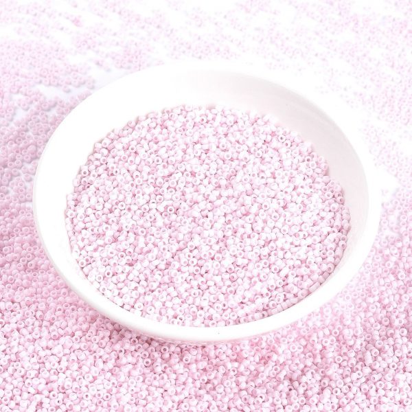 SEED JP0010 RR3326 RR3326 Opaque Misty Rose MIYUKI Round Rocailles Beads 15/0 (15-3326), 1.5mm, Hole: 0.7mm; about 5555pcs/tube, 10g/tube