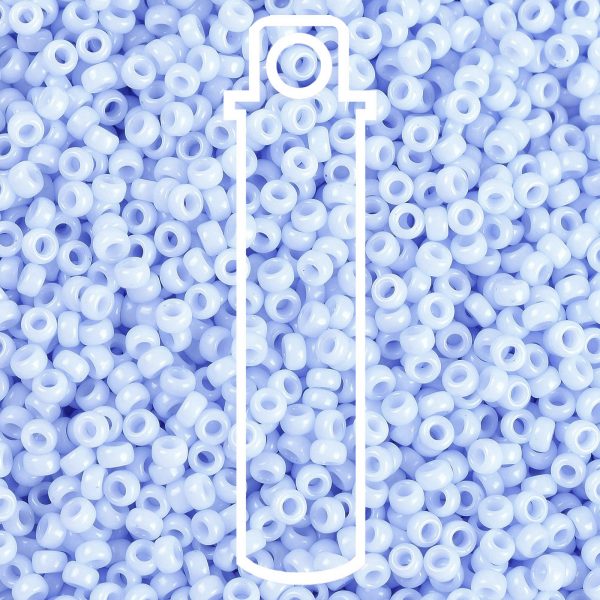 SEED JP0010 RR3329 1 RR3329 Opaque Light Steel Blue MIYUKI Round Rocailles Beads 15/0 (15-3329), 1.5mm, Hole: 0.7mm; about 5555pcs/tube, 10g/tube