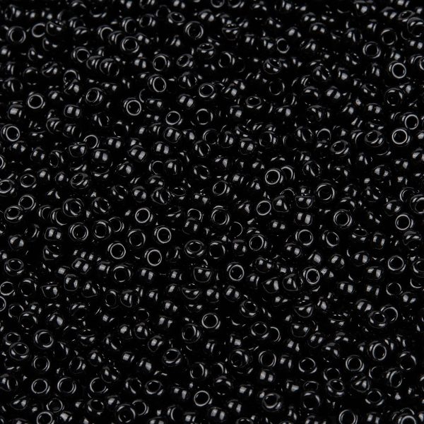 SEED X0055 RR0401 1 RR401 Opaque Black MIYUKI Round Rocailles Beads 8/0 (8-401), 50g/bag