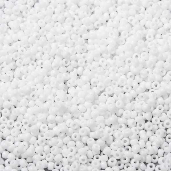 SEED X0055 RR0402 1 RR402 Opaque White MIYUKI Round Rocailles Beads 8/0 (8-402), 50g/bag
