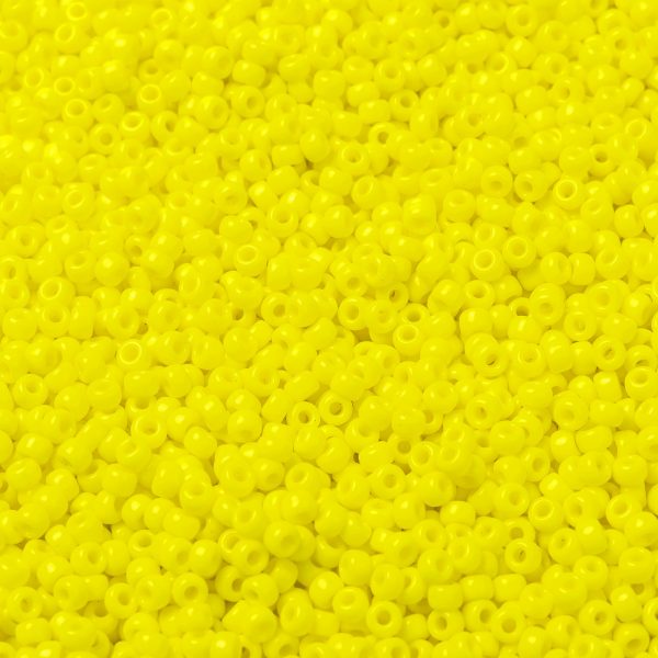 SEED X0055 RR0404 1 RR404 Opaque Yellow MIYUKI Round Rocailles Beads 8/0 (8-404), 50g/bag