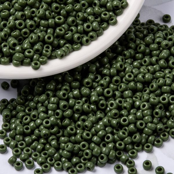SEED X0055 RR0501 3 RR501 Opaque Avocado MIYUKI Round Rocailles Beads 8/0 (8-501), 3mm, Hole: 1mm; about 4333pcs/50g