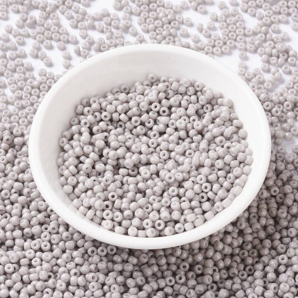 SEED X0055 RR3330 RR3330 Opaque Light Smoke MIYUKI Round Rocailles Beads 8/0 (8-3330), 3mm, Hole: 1mm; about 4333pcs/50g