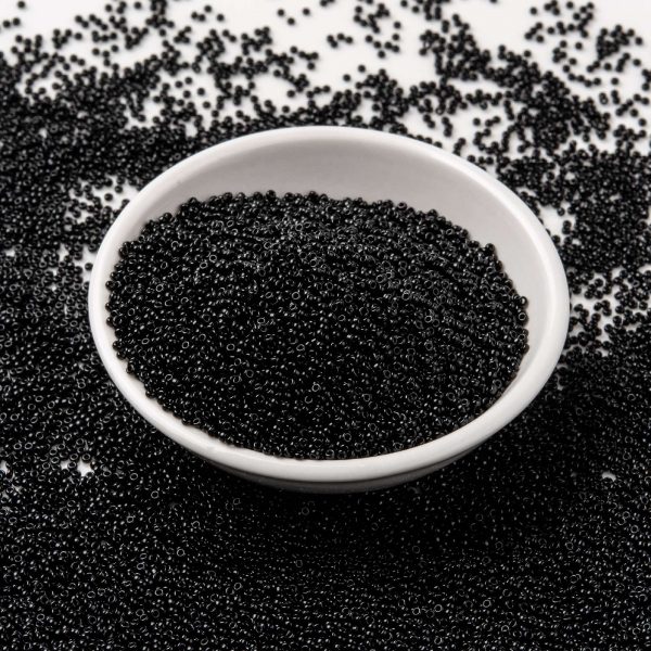 SEED X0056 RR0401 RR401 Black MIYUKI Round Rocailles Beads 15/0 (15-401), 1.5mm, Hole: 0.7mm; about 27777pcs/50g