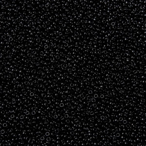 SEED X0056 RR0401 1 RR401 Black MIYUKI Round Rocailles Beads 15/0 (15-401), 1.5mm, Hole: 0.7mm; about 27777pcs/50g
