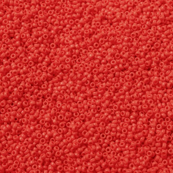 SEED X0056 RR0407 1 RR407 Opaque Vermillion Red MIYUKI Round Rocailles Beads 15/0 (15-407), 1.5mm, Hole: 0.7mm; about 27777pcs/50g