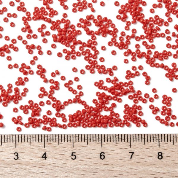SEED X0056 RR0407 2 RR407 Opaque Vermillion Red MIYUKI Round Rocailles Beads 15/0 (15-407), 1.5mm, Hole: 0.7mm; about 27777pcs/50g