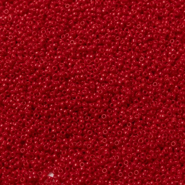 SEED X0056 RR0408 1 RR408 Opaque Red MIYUKI Round Rocailles Beads 15/0 (15-408), 1.5mm, Hole: 0.7mm; about 27777pcs/50g