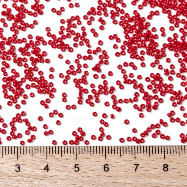 SEED X0056 RR0408 2 RR408 Opaque Red MIYUKI Round Rocailles Beads 15/0 (15-408), 1.5mm, Hole: 0.7mm; about 27777pcs/50g