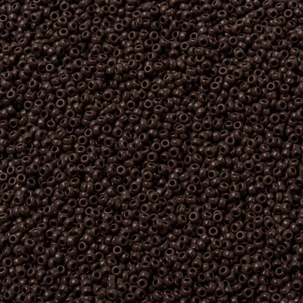 SEED X0056 RR0409 1 RR409 Opaque Chocolate MIYUKI Round Rocailles Beads 15/0 (15-409), 1.5mm, Hole: 0.7mm; about 27777pcs/50g