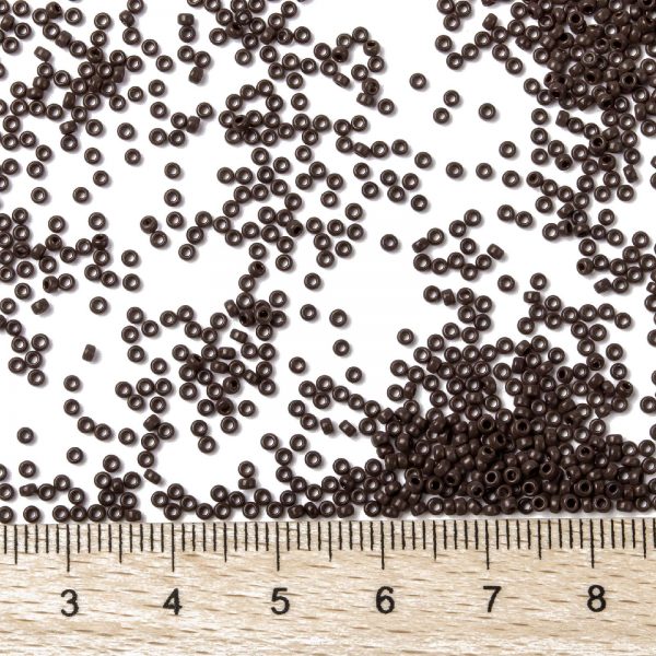 SEED X0056 RR0409 2 RR409 Opaque Chocolate MIYUKI Round Rocailles Beads 15/0 (15-409), 1.5mm, Hole: 0.7mm; about 27777pcs/50g