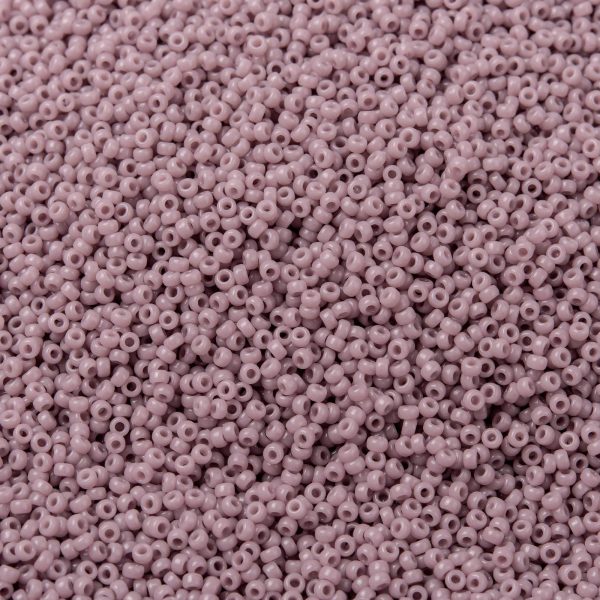 SEED X0056 RR0410 1 RR410 Opaque Mauve MIYUKI Round Rocailles Beads 15/0 (15-410), 1.5mm, Hole: 0.7mm; about 27777pcs/50g