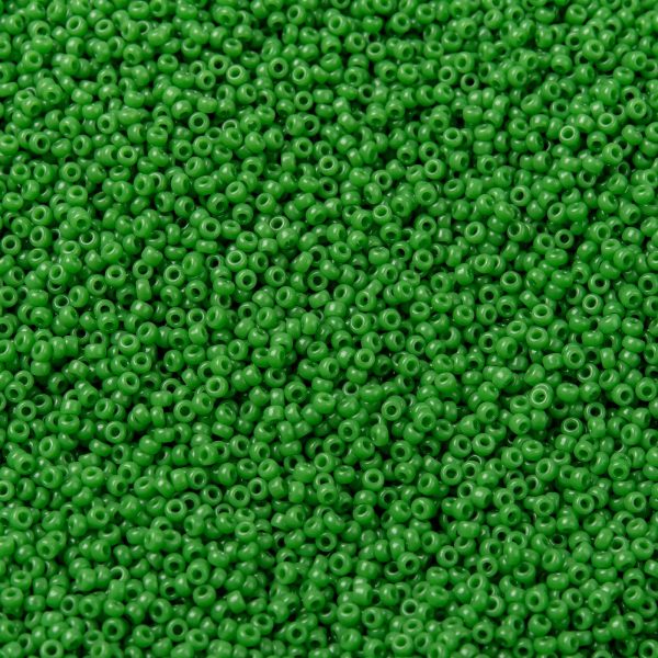 SEED X0056 RR0411 1 RR411 Opaque Green MIYUKI Round Rocailles Beads 15/0 (15-411), 1.5mm, Hole: 0.7mm; about 27777pcs/50g