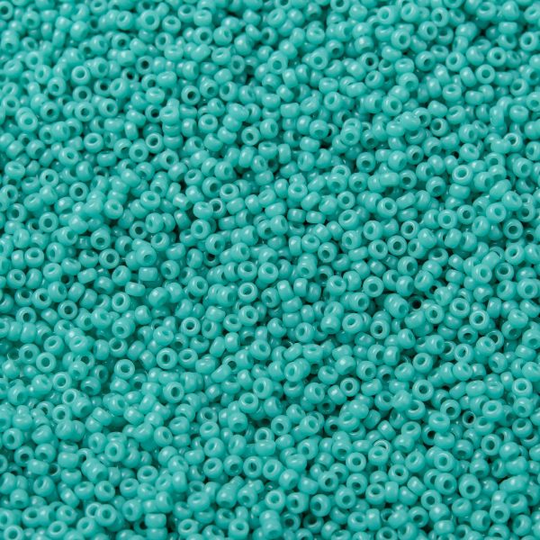 SEED X0056 RR0412 1 RR412 Opaque Turquoise Green MIYUKI Round Rocailles Beads 15/0 (15-412), 1.5mm, Hole: 0.7mm; about 27777pcs/50g