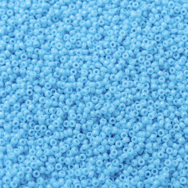 SEED X0056 RR0413 1 RR413 Opaque Turquoise Blue MIYUKI Round Rocailles Beads 15/0 (15-413), 1.5mm, Hole: 0.7mm; about 27777pcs/50g