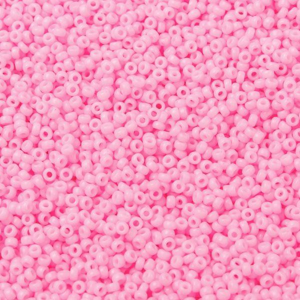 SEED X0056 RR0415 1 RR415 Dyed Opaque Cotton Candy Pink MIYUKI Round Rocailles Beads 15/0 (15-415), 1.5mm, Hole: 0.7mm; about 27777pcs/50g