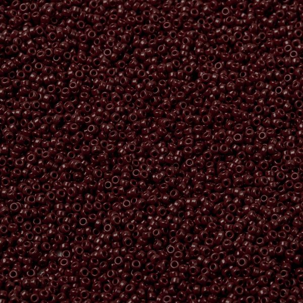 SEED X0056 RR0419 1 RR419 Opaque Red Brown MIYUKI Round Rocailles Beads 15/0 (15-419), 1.5mm, Hole: 0.7mm; about 27777pcs/50g