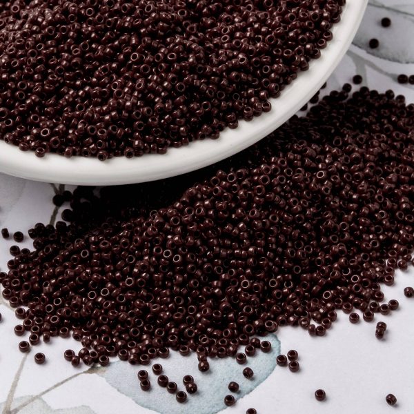 SEED X0056 RR0419 3 RR419 Opaque Red Brown MIYUKI Round Rocailles Beads 15/0 (15-419), 1.5mm, Hole: 0.7mm; about 27777pcs/50g