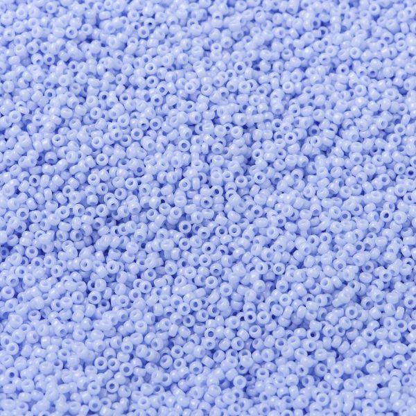 SEED X0056 RR0494 1 RR494 Opaque Agate Blue MIYUKI Round Rocailles Beads 15/0 (15-494), 1.5mm, Hole: 0.7mm; about 27777pcs/50g