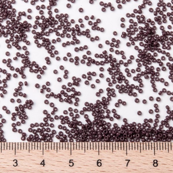 SEED X0056 RR0497 2 RR497 Opaque Chocolate MIYUKI Round Rocailles Beads 15/0 (15-497), 1.5mm, Hole: 0.7mm; about 27777pcs/50g