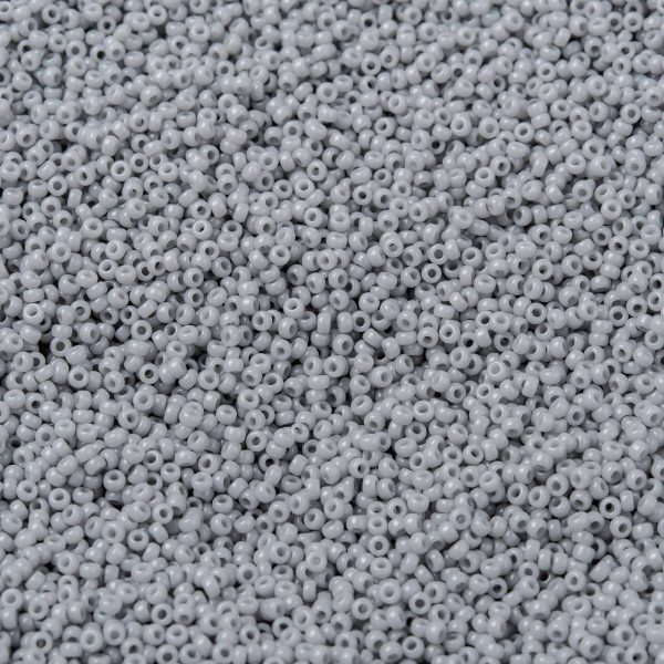 SEED X0056 RR0498 1 RR498 Opaque Cement Gray MIYUKI Round Rocailles Beads 15/0 (15-498), 1.5mm, Hole: 0.7mm; about 27777pcs/50g