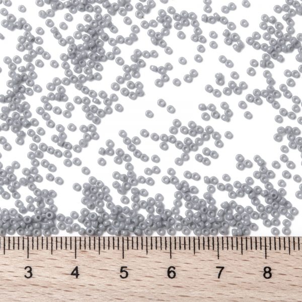 SEED X0056 RR0498 2 RR498 Opaque Cement Gray MIYUKI Round Rocailles Beads 15/0 (15-498), 1.5mm, Hole: 0.7mm; about 27777pcs/50g