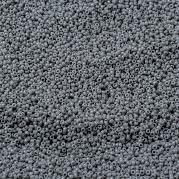 SEED X0056 RR0499 1 RR499 Opaque Falcon Gray MIYUKI Round Rocailles Beads 15/0 (15-499), 1.5mm, Hole: 0.7mm; about 27777pcs/50g