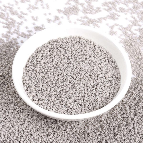 SEED X0056 RR3330 RR3330 Opaque Light Smoke MIYUKI Round Rocailles Beads 15/0 (15-3330), 1.5mm, Hole: 0.7mm; about 27777pcs/50g