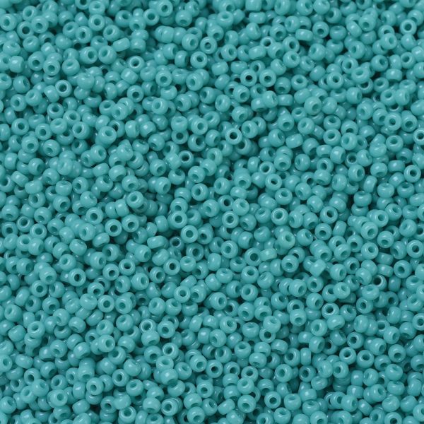 X SEED G007 RR0412 1 RR0412 Opaque Turquoise Green MIYUKI Round Rocailles Beads 11/0 (11-412), 10g/bag