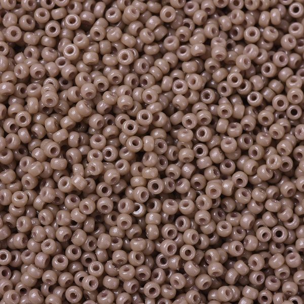 X SEED G007 RR4455 1 RR4455 Duracoat Dyed Opaque Beige MIYUKI Round Rocailles Beads 11/0 (11-4455), 2x1.3mm, Hole: 0.8mm; about 50000pcs/pound (450g)