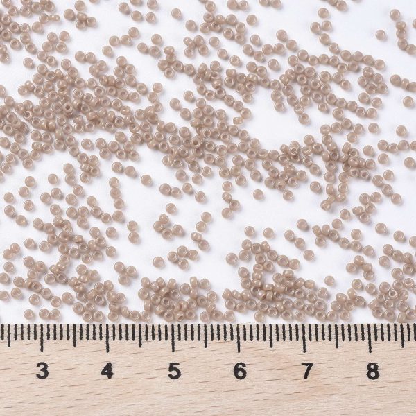 X SEED G009 RR4455 2 RR4455 Duracoat Dyed Opaque Beige MIYUKI Round Rocailles Beads 15/0 (15-4455), 1.5mm, Hole: 0.7mm; about 5555pcs/10g