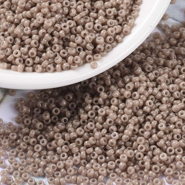 X SEED G009 RR4455 3 RR4455 Duracoat Dyed Opaque Beige MIYUKI Round Rocailles Beads 15/0 (15-4455), 1.5mm, Hole: 0.7mm; about 5555pcs/tube, 10g/tube