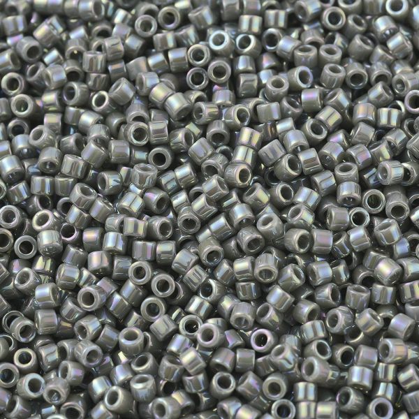 X SEED J020 DB0168 1 DB0168 Opaque Gray AB MIYUKI Delica Beads 11/0, 50g/bag