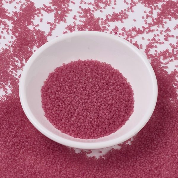 X SEED J020 DB0778 DB0778 Dyed Semi-Frosted Transparent Dark Rose MIYUKI Delica Beads 11/0, 50g/bag