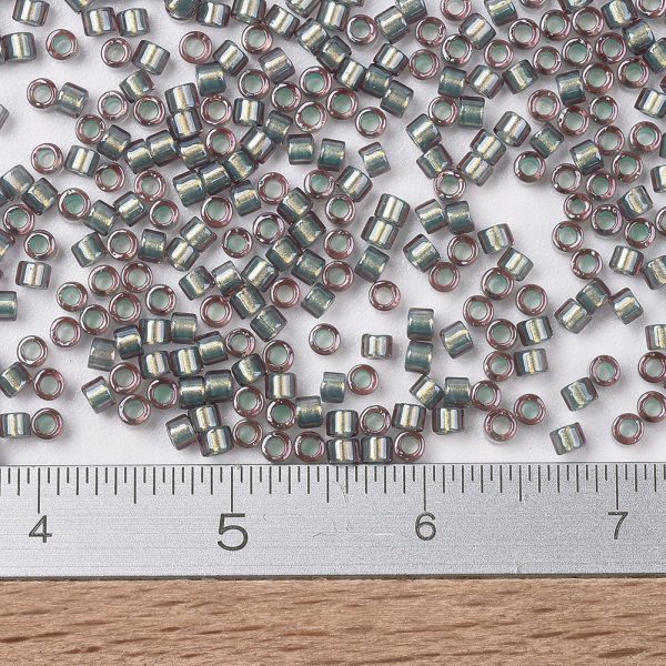 X SEED J020 DB1712 2 DB1712 Transparent Mint Pearl Lined Pink Mist MIYUKI Delica Beads 11/0, 10g/bag